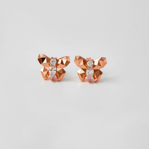 Rose Gold Flutter Earrings