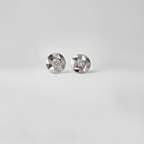 Silver Gemisphere Earrings