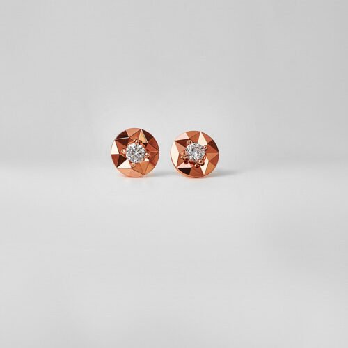 Rose Gold Gemisphere Earrings
