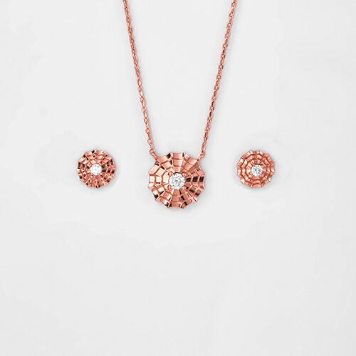 Rose Gold Marigold Necklace Set