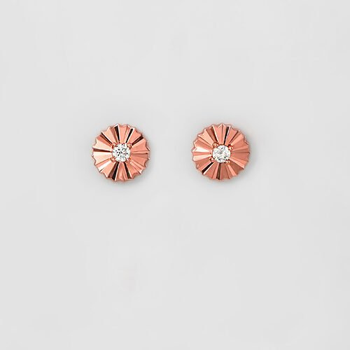 Rose Gold Frill Earrings