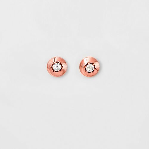 Rose Gold Round Illusion Earrings