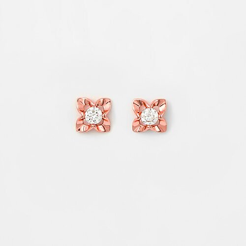 Rose Gold Floral Earrings