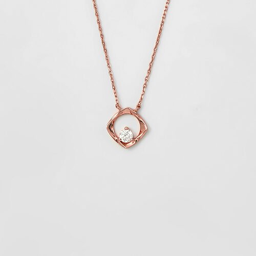 Rose Gold Crystal Window Necklace
