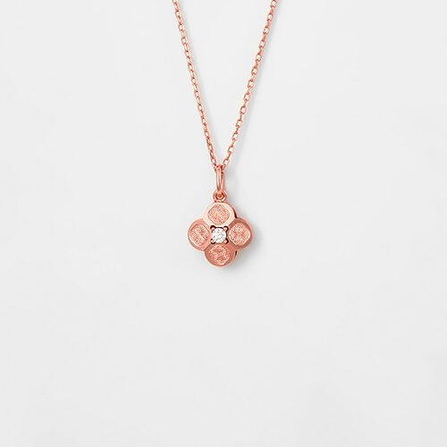 Rose Gold Mini Flower Pendant with Chain