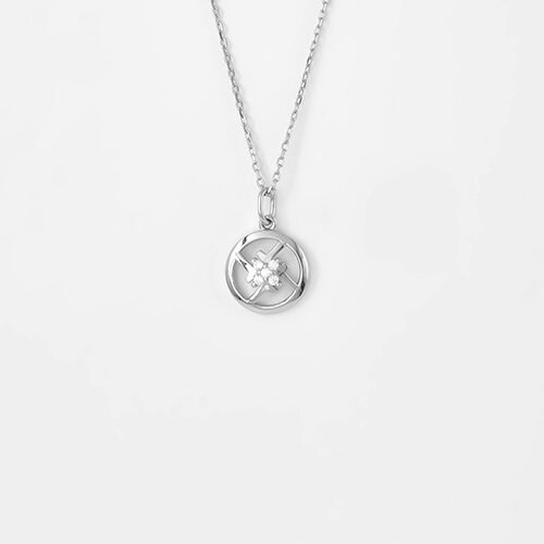Silver Bouquet Pendant With Chain