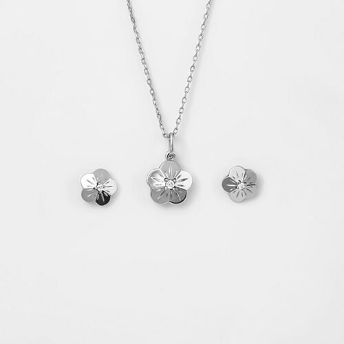 Silver Fragrance Pendant Set