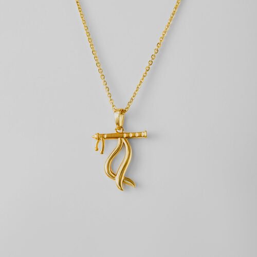 Gold Plated Baasuri Pendant with Chain