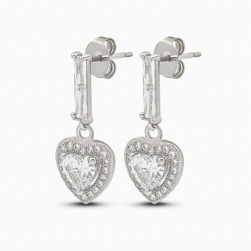Silver Digital Love Pendant Set
