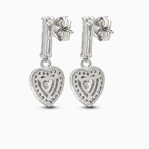 Silver Digital Love Pendant Set