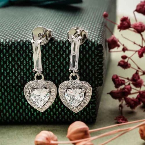Silver Digital Love Pendant Set